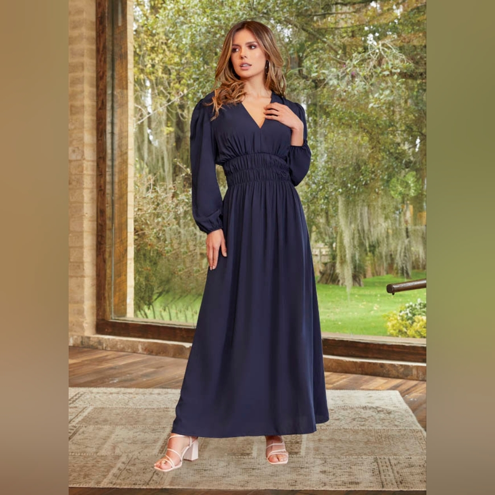 Blue Dark Long Dress